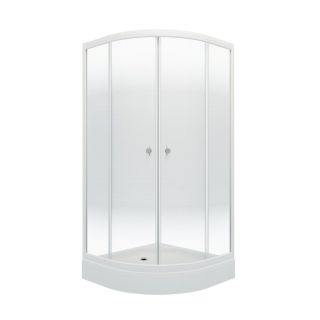 Душевой уголок Triton Лайт Щ0000061807 90x90 см профиль белый стекло с узором